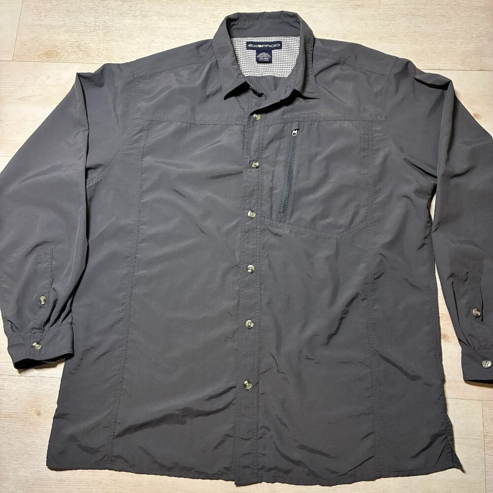 ExOfficio Reef Runner Vented Fishing Hiking Shirt Men’s Gray Size XXL